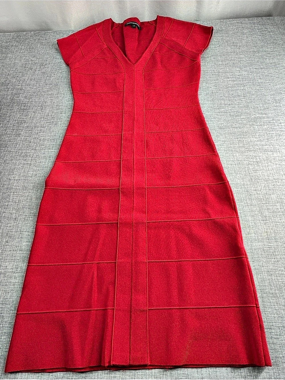 Express Design Studio Red Midi Dress Size Small Like New